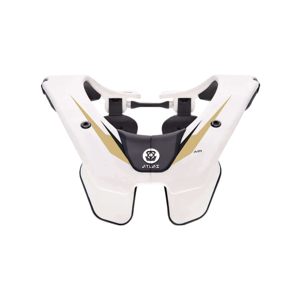 Atlas Air adult neck brace for motocross, off-road, & extreme sports, White