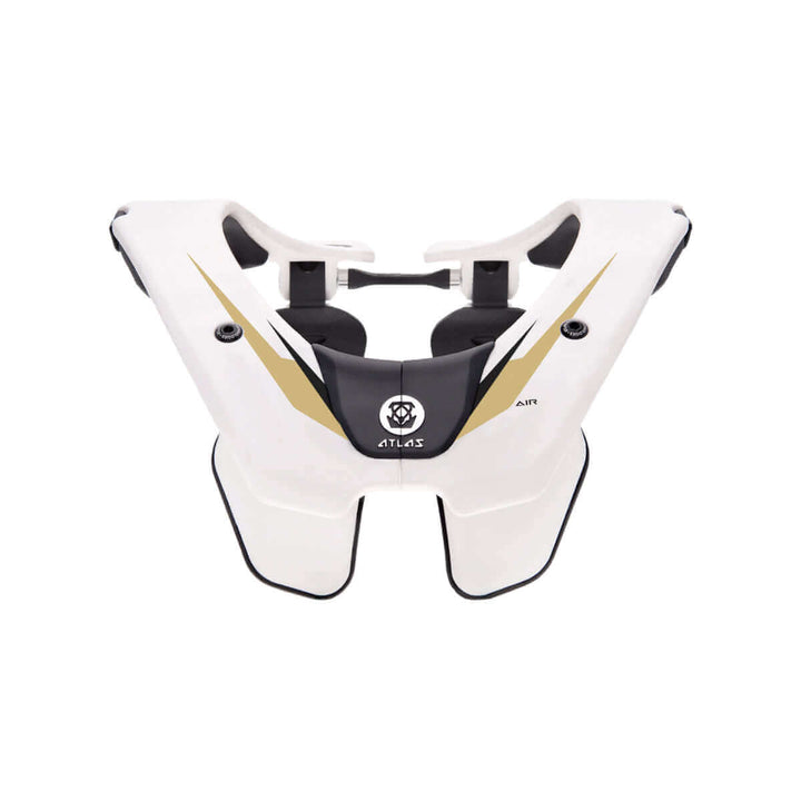 Atlas Air adult neck brace for motocross, off-road, & extreme sports, White