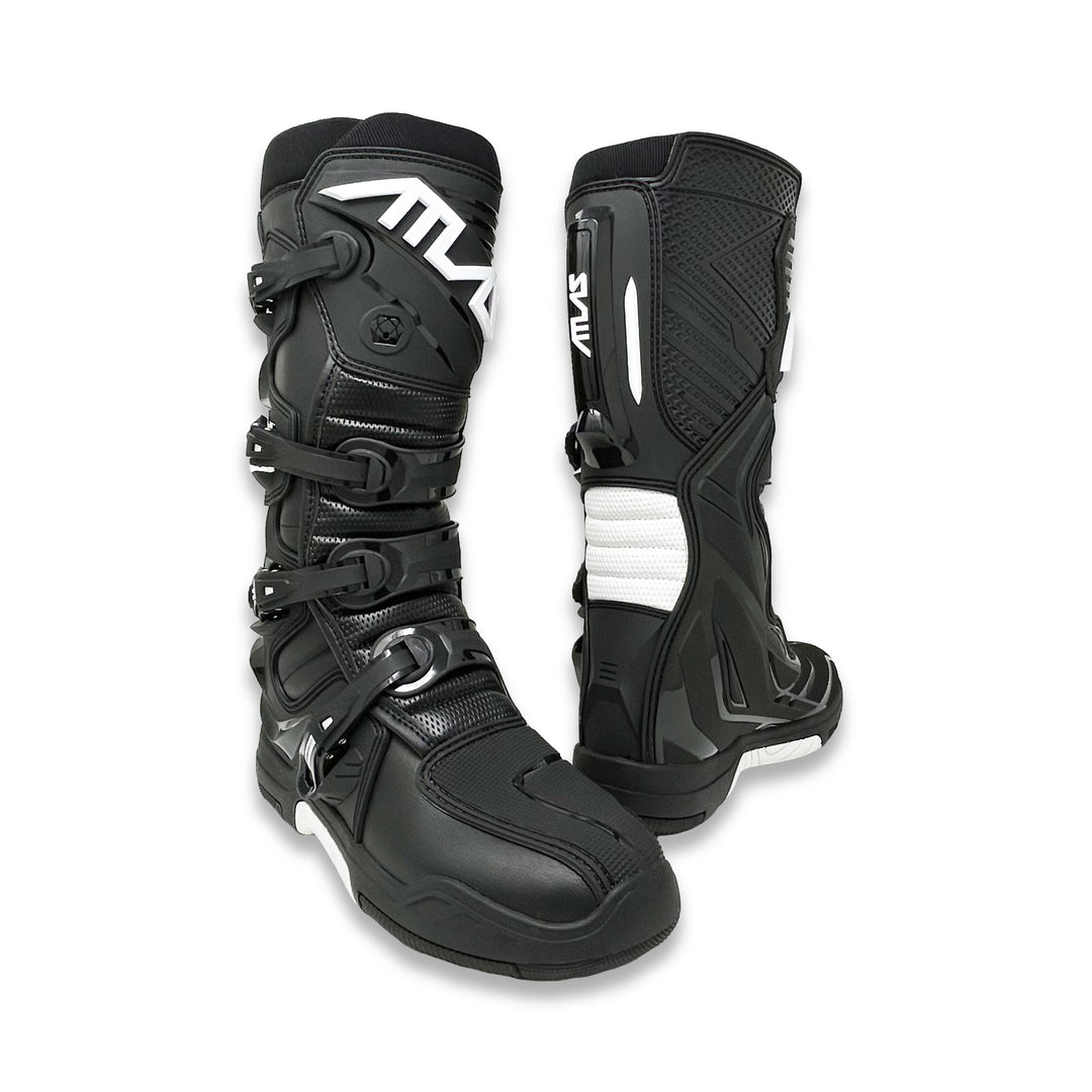 Atlas Traction Boot for motocross & offroad, Pair, Black