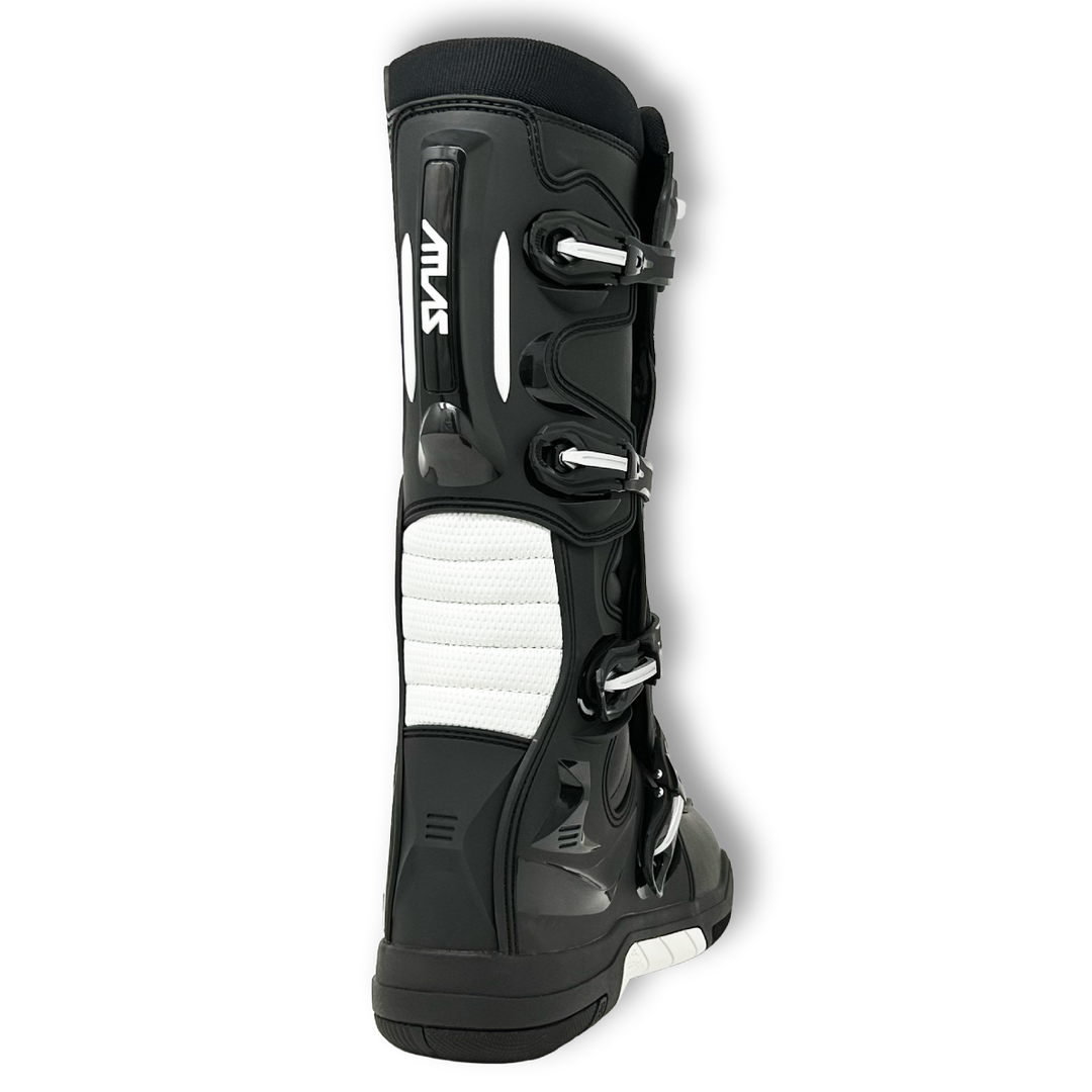 Atlas Traction Boot for motocross & offroad, back, Black