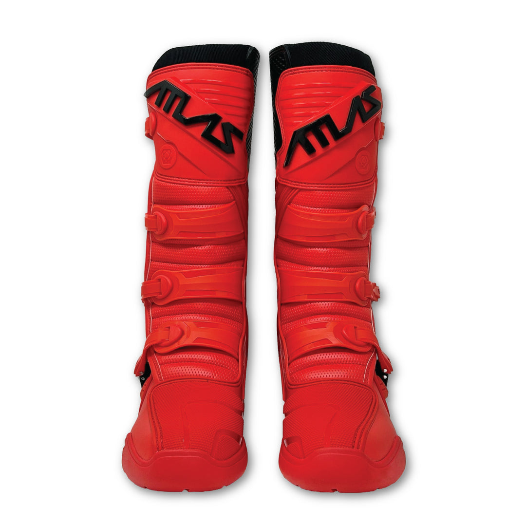 Atlas Traction Boot for motocross & offroad, Front, Red