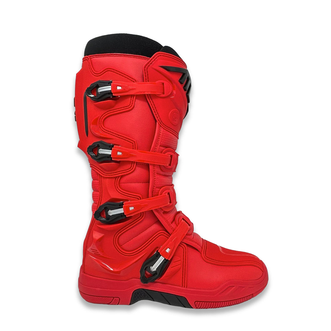 Atlas Traction Boot for motocross & offroad, Side, Red