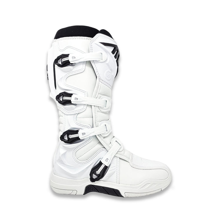 Atlas Traction Boot for motocross & offroad, Side, White